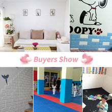Load image into Gallery viewer, 12pcs Waterproof 3D Brick Wall Panels with Self Adhesive Foam Wallpaper

