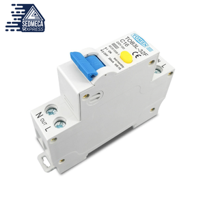 18MM 230V 50/60Hz RCBO 1P+N 6KA Residual current differential automatic Circuit breaker with over current Leakage protection. Sedmeca Express. Instrumentation and Electrical Materials.