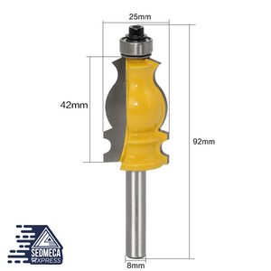 1PC 8mm Shank Architectural Cemented Carbide Molding Router Bit Trimming Wood Milling Cutter for Woodwork Cutter Power Tools