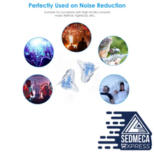 Load image into Gallery viewer, 1Pair Noise Cancelling Earplugs For Sleeping Study Concert Hear Safe Noise Reduction Earplug Hear Protection Silicone Ear Plugs Earplugs do an effective job of bringing down the overall volume, blocking background noises at a comfortable level while preserving the sound clarity and sharpness.  Sedmeca Express. Personal Protective Equipment.
