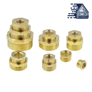 Brass Hex Bushing Reducer Pipe Fitting 1/8 1/4 3/8 1/2 3/4 F to M Threaded Reducing Copper Water Gas Adapter Coupler Connector