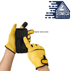 1pair Mens Sheepskin Leather Work Gloves Teenager Worker Industrial construction Safety Gloves Suit Fast Shipping 550MY They are very suitable for construction, truck, driving, storage, gardening, Automobile assembly, Shipbuilding, Machinery operations, Racing maintenance, Field exploration, Lumberjacks, Cargo handling, Loading and Unloading, Painting, etc. Sedmeca Express. Personal Protective Equipment.