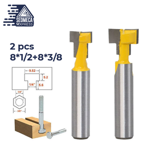1pc 8mm Shank High Quality T-Slot Cutter Router Bit for 1/4" Hex Bot. SEDMECA EXPRESS. Hand Tools & Equipments. Construction & Home.