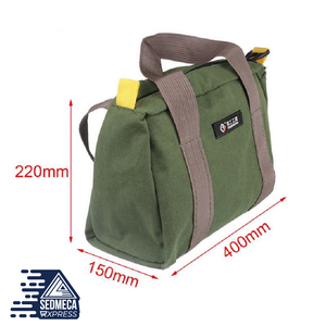 1pc Multi-function Canvas Waterproof Hand Tool Storage Carry Bags Portable Toolkit Metal Hardware Parts Organizer Pouch for Home. SEDMECA EXPRESS. Hand Tools & Equipments.