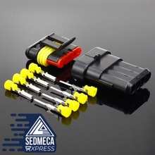 Load image into Gallery viewer, 2-5sets Kit 2 pin 1/2/3/4/5/6 pins Way AMP Super seal Waterproof Electrical Wire Connector Plug for car waterproof connector. SEDMECA EXPRESS. Instrumentation and Electrical Materials. Hand Tools &amp; Equipments.
