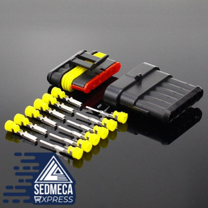 2-5sets Kit 2 pin 1/2/3/4/5/6 pins Way AMP Super seal Waterproof Electrical Wire Connector Plug for car waterproof connector. SEDMECA EXPRESS. Instrumentation and Electrical Materials. Hand Tools & Equipments.