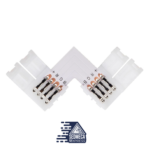 20Pcs/Set 10mm ABS 4 Pin LED RGB Connector Set L Shape Unwired Gapless Solderless SMD 5050 RGB Connector LED Lights Accessories. Sedmeca Express. Instrumentation and Electrical Materials.
