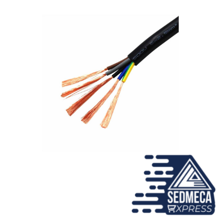 22 AWG 0.3MM2 RVV 2/3/4/5/6/7/8/10/12/14/16/18 Cores Pins Copper Wire Conductor Electric RVV Cable Black. Sedmeca Express. Instrumentation and Electrical Materials.