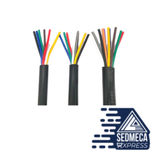 Load image into Gallery viewer, 22 AWG 0.3MM2 RVV 2/3/4/5/6/7/8/10/12/14/16/18 Cores Pins Copper Wire Conductor Electric RVV Cable Black. Sedmeca Express. Instrumentation and Electrical Materials.
