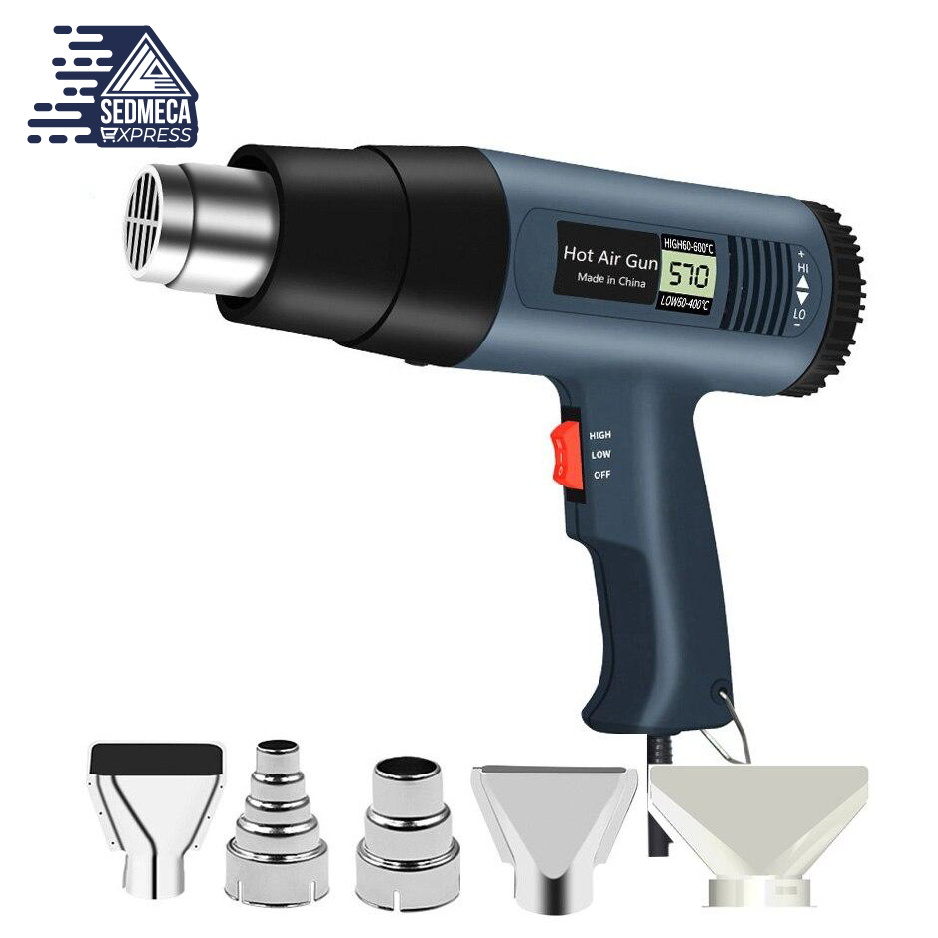 220-240V EU Plug Digital LCD Display Electric Hot Air Gun Hair Dryer Heat Soldering Shrink Wrapping Thermal Power Tool. Sedmeca Express. Instrumentation and Electrical Materials.