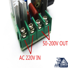 Load image into Gallery viewer, 220v 2000w Electronic Voltage Regulator Motor Controller with Thermostat and Dimmers

