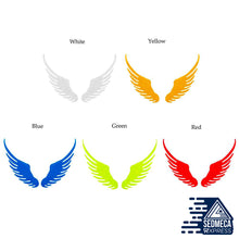 Load image into Gallery viewer, 2Pcs Safety Warning Reflective Car Sticker Angel Wings Reflective Warning Sign Funny Decal Sticker Motorbike Reflective Sticker Color: Blue, Green, Red, White, Yellow Reflective stickers, warning stickers, Reflective film, Auto Decal, Car Styling. SEDMECA EXPRESS. Personal Protective Equipment.
