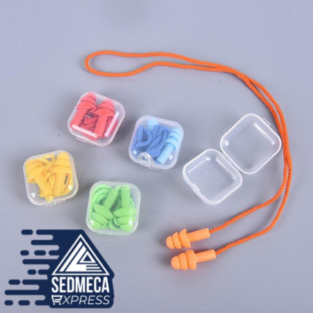 2pcs Soft Anti-Noise Ear Plug Waterproof Swimming Silicone Swim Earplugs For Adult Children Swimmers Diving With Rope 2pcs To prevent water enter your nose and ears. A must-have for swimming, diving, and underwater sports. Suitable for both men and women, children and adults. Made of high purity silicone material, soft and comfortable. Mini size, easy to carry. SEDMECA EXPRESS. Personal Protective Equipment.
