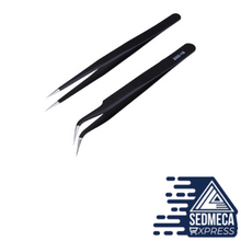 Load image into Gallery viewer, 2pcs/lot Anti-static Precision Tweezers Set Pinzas Pincet Stainless Steel ESD Tweezer Electronics Repair Tools. SEDMECA EXPRESS. Hand Tools &amp; Equipments.
