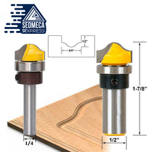 Load image into Gallery viewer, 3/4&quot; Faux Panel Ogee Groove Router Bit - 1/4&quot; 1/2&#39;&#39;8&quot; 12mm Shank Woodworking cutter Tenon Cutter for Woodworking Tools
