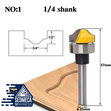 Load image into Gallery viewer, 3/4&quot; Faux Panel Ogee Groove Router Bit - 1/4&quot; 1/2&#39;&#39;8&quot; 12mm Shank Woodworking cutter Tenon Cutter for Woodworking Tools
