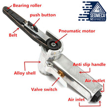 Load image into Gallery viewer, 3/8&quot; Air Belt Sander Air Angle Grinding Machine with Sanding Belts for Air Compressor Sanding Pneumatic Tool Set. SEDMECA EXPRESS. Hand Tools &amp; Equipments.
