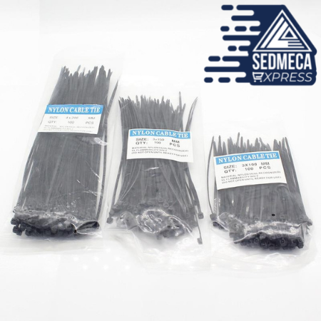 300 Pcs Nylon Cable Self-locking Plastic Wire Zip Ties Set 3*100 3*150 4*200 MRO & Industrial Supply Fasteners & Hardware Cable. Sedmeca Express. Instrumentation and Electrical Materials.