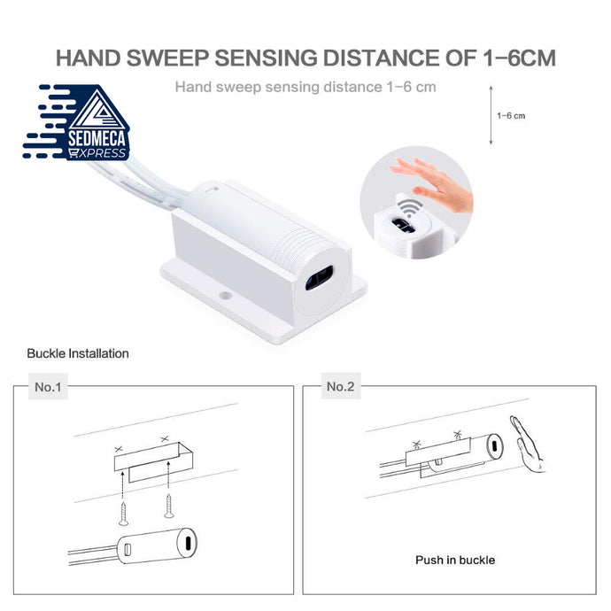 3A DC 12V-24V Hand Sweep Sensor Switch Kitchen Under Cabinet Wardrobe LED Lights Accessories Hand Wave Control Switch for Strip. Sedmeca Express. Instrumentation and Electrical Materials.