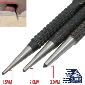 3PCS Non-Slip Center Pin Punch Set 3/32" High-carbon Steel Center Punch For Alloy Steel Metal Wood Drilling Tool. SEDMECA EXPRESS. Hand Tools & Equipments.