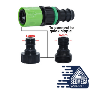 Quick Connector Nipple EURO USA 3/4 Inch Male Threaded Hose Pipe Adapter for Garden Tubing Drip Irrigation Watering System