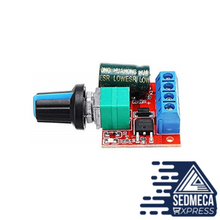 Load image into Gallery viewer, 5A 90W PWM 12V DC Motor Speed Controller Module DC-DC 4.5V-35V Adjustable Speed Regulator Control Governor Switch 24V. Sedmeca Express. Instrumentation and Electrical Materials.
