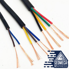 Load image into Gallery viewer, 5Meter 24 AWG 22 AWG 20 AWG RVV 2/3/4/5/6/7/8 Cores Copper Wire Conductor Electric RVV Cable Black soft sheathed wire. Sedmeca Express. Instrumentation and Electrical Materials.
