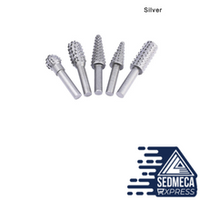 Load image into Gallery viewer, 5pcs Steel Rotary Rasp File 1/4&quot; Shank Rotary Craft Files Rasp Burrs Wood Bits Grinding Power Woodworking Hand Tool. Sedmeca Express. Hand Tools &amp; Equipments.
