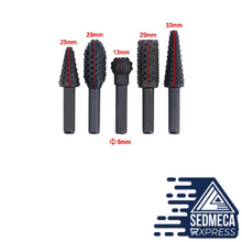 Load image into Gallery viewer, 5pcs Steel Rotary Rasp File 1/4&quot; Shank Rotary Craft Files Rasp Burrs Wood Bits Grinding Power Woodworking Hand Tool. Sedmeca Express. Hand Tools &amp; Equipments.
