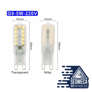 5pcs/lot LED Bulb 3W 5W G4 G9 Light Bulb AC 220V DC 12V LED Lamp SMD2835 Spotlight Chandelier Lighting Replace Halogen Lamps. Sedmeca Express. Instrumentation and Electrical Materials.