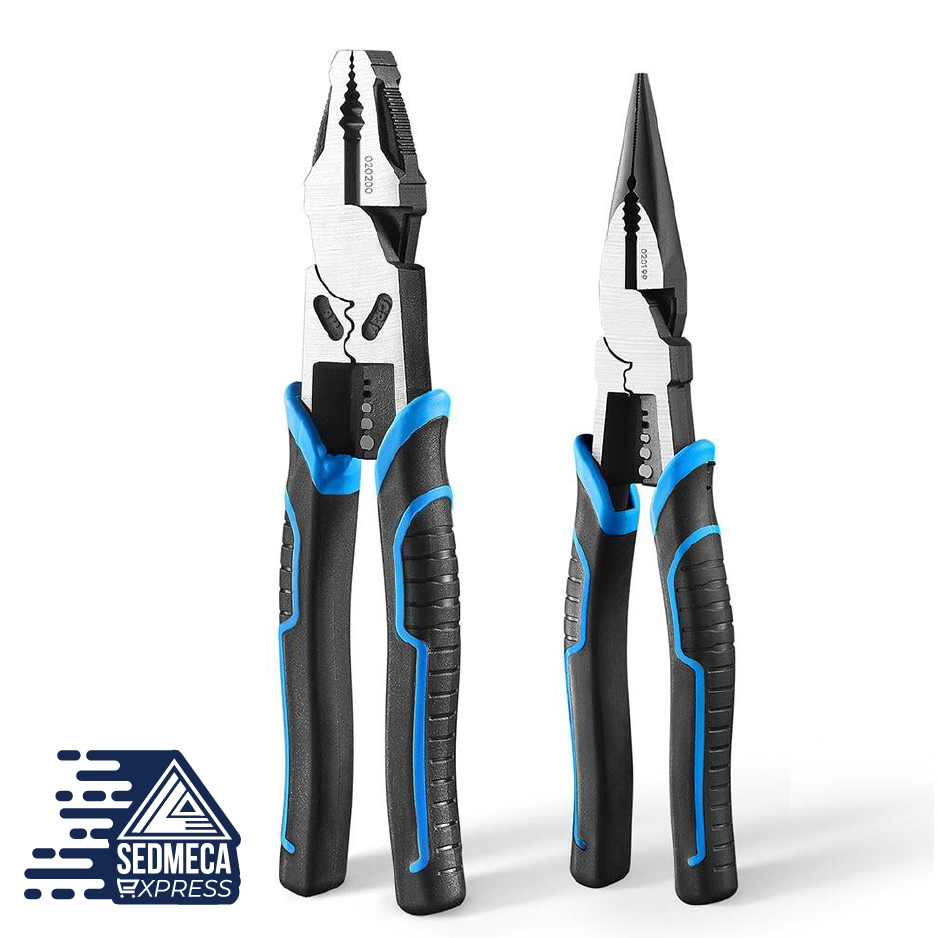 6''8''9'' Multifunction Pliers Set Combination Pliers Stripper/Crimper/Cutter Heavy Duty Wire Pliers Diagonal Pliers Hand Tools. Sedmeca Express. Hand Tools & Equipments.