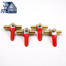 Load image into Gallery viewer, 6mm-12mm Hose Barb Inline Brass Water Oil Air Gas Fuel Line Shutoff Ball Valve Pipe Fittings Pneumatic Connector Controller
