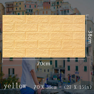 70x38cm 3D Wall Sticker Self Adhesive 3D Foam Bricks DIY Decoration. Sedmeca Express. Construction & Home.