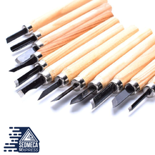Load image into Gallery viewer, 8/12pcs Professional Wood Carving Chisels Knife For Basic Wood Cut DIY Tools and Detailed Woodworking Hand Tools ZXH. Sedmeca Express. Hand Tools &amp; Equipments.
