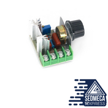Load image into Gallery viewer, AC 220V 2000W SCR Voltage Regulator Dimming Dimmers Motor Speed Controller Thermostat Electronic Voltage Regulator Module. Sedmeca Express. Instrumentation and Electrical Materials.
