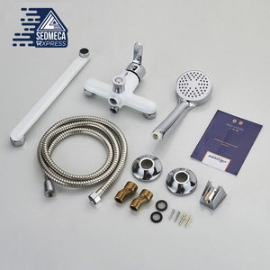 Accoona Bathroom Bathtub Faucet Shower Faucet Set Mixer Wall Mounted Waterfall Bathtub Faucet with Handheld Shower Head A7167
