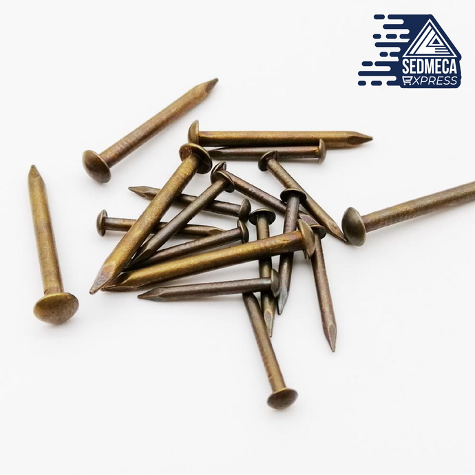10/20/50/100pcs Antique Brass Bronze Dia 1.2 1.5 2 2.8mm Pure Copper Small Round Head Nail for Furniture Hinge Drum Jewelry Box. Sedmeca Express. Metals. Construction & Home.