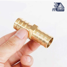 Load image into Gallery viewer, Brass Barb Pipe Fitting 2 3 4 way brass connector For 4mm 5mm 6mm 8mm 10mm 12mm 16mm 19mm hose copper Pagoda Water Tube Fittings
