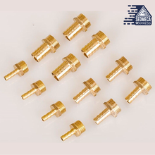 Load image into Gallery viewer, Brass Pipe Fitting 6mm 8mm 10mm 12mm 14mm 16mm 19mm Hose Barb Tail 1/2&quot; BSP Male Female Connector Joint Copper Coupler Adapter

