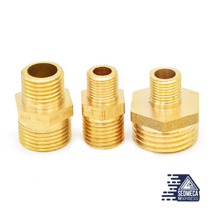 Brass Pipe Hex Nipple Fitting Quick Coupler Adapter 1/8  1/4  3/8  1/2  3/4  1 BSP Male to Male  Thread Water Oil  Gas Connector
