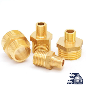 Brass Pipe Hex Nipple Fitting Quick Coupler Adapter 1/8  1/4  3/8  1/2  3/4  1 BSP Male to Male  Thread Water Oil  Gas Connector