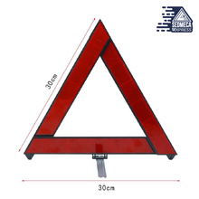 Load image into Gallery viewer, Car Emergency Breakdown Warning Triangle Red Reflective Safety Hazard Car Tripod Folded Stop Sign Reflector cinta reflectante. Sedmeca express personal protective equipment
