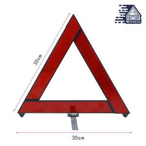 Car Emergency Breakdown Warning Triangle Red Reflective Safety Hazard Car Tripod Folded Stop Sign Reflector cinta reflectante. Sedmeca express personal protective equipment