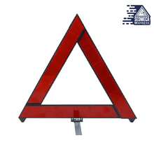 Load image into Gallery viewer, Car Emergency Breakdown Warning Triangle Red Reflective Safety Hazard Car Tripod Folded Stop Sign Reflector cinta reflectante. Sedmeca express personal protective equipment 

