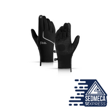 Load image into Gallery viewer, Cycling Winter Gloves For Men, Touch Screen Warm Gloves, Outdoor Anti-slip Waterproof Wear-resistant Night Reflective Work Gloves. Sedmeca express personal protective equipment.
