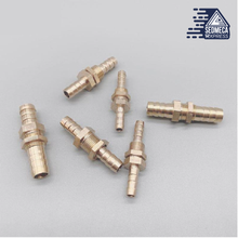 Load image into Gallery viewer, ID Pipe 6 8 10 12 14 16mm Hose Barb Bulkhead Brass Barbed Tube Pipe Fitting Coupler Connector Adapter For Fuel Gas Water Copper
