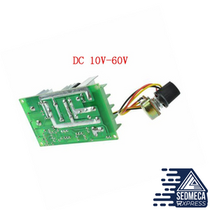 DC Motor Speed Controller Switch DC 20A 10-60V PWM High Power Drive Module 60A 12V~48V