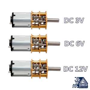 DC 3V/6V/12V N20 Mini Micro Metal Gear Motor with Gearwheel DC Motors 15/30/50/60/100/200/300/500/1000RPM. Sedmeca Express. Instrumentation and Electrical Materials.
