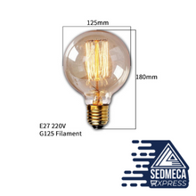 Load image into Gallery viewer, Dimmable Edison Light Bulb E27 40W 220V Retro Vintage Edison Bulb Incandescent Ampoule Bulbs Vintage Edison Lamp Retro Light. Sedmeca Express. Instrumentation and Electrical Materials. Construction &amp; Home.
