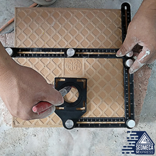Load image into Gallery viewer, DIY Wood Tile Flooring Aluminum Folding Multi Angle Measuring Ruler. Construction &amp; Home. Sedmeca Express.

